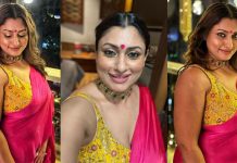 சேலையை ஒரு சைடு இறக்கி முன்னழகு வளைவு நெளிவுகளை காட்டிய மாளவிகா!!