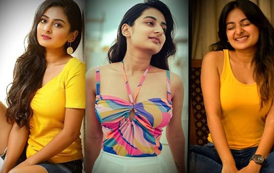 எடுப்பான முன்னழகை தூக்கி காட்டி படு கவர்ச்சியான போஸ் கொடுத்த எஸ்தர் அனில்!!