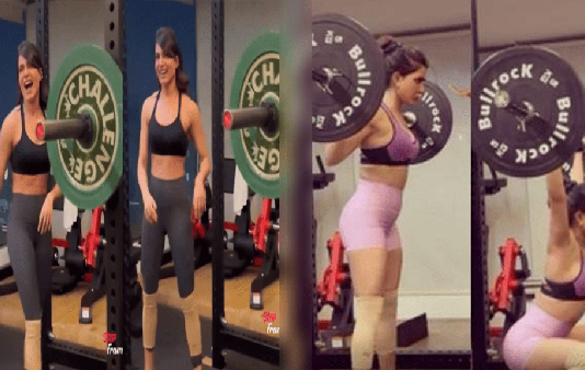 வெறித்தனம் காட்டிய சமந்தா… 25 கிலோ Weight-ஐ தலைக்கு மேல் தூக்கி ஜிம்மில் வேற லெவல் WORKOUT!!