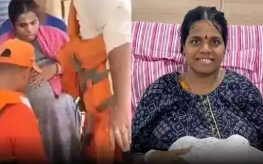 வெள்ளத்தில் மீட்கப்பட்ட கர்ப்பிணிக்கு பெண் குழந்தை : நெகிழ்ச்சி சம்பவம்!!
