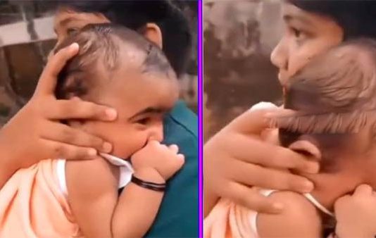 தங்கைக்கு இன்னொரு தந்தையாக மாறிய சிறுவன்.. மெய்சிலிர்க்க வைத்த காட்சி!!