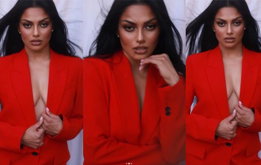 சேலையை விலக்கி மொத்த அழகை காட்டி முரட்டு போஸ் கொடுத்த சந்திரிக்கா ரவி!!