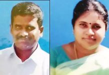 மனைவியை கழுத்தை அறுத்து கொலை செய்து கணவன் தூக்கிட்டு தற்கொலை!!
