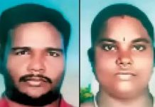 துணி காயப்போட்ட கம்பியில் மின்சாரம் பாய்ந்து கணவன் மனைவி உடல் கருகி பலி!!