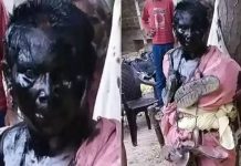 கள்ளக்காதலில் ஈடுபட்ட இளம்பெண்.. ஊர் நடுவே கிராம மக்கள் செய்த கொடூரம்!!