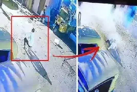 விளையாட்டால் விபரீதம்.. பட்டாசு பெட்டியின் மீது அமர்ந்து உயிரை விட்ட இளைஞர்!!