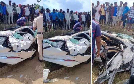 கவிழ்ந்த கண்டெய்னர் பலியான 6 உயிர்கள் : துடிதுடித்து இறந்த சோகம்!!