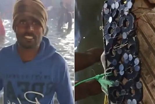 கும்பமேளாவில் பக்தர்கள் ஆற்றில் போடும் காணிக்கை மூலம் தினமும் ரூ.4000 சம்பாதிக்கும் நபர்!!