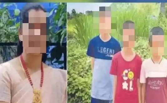 பெற்ற தாயே 3 குழந்தைகளை டவலால் மூக்கு, வாயை பொத்தி மூச்சு திணறடித்து கொலை!!