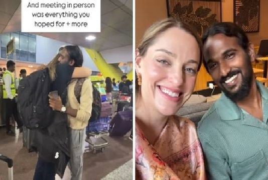 இந்திய கிராமத்தில் வாழும் காதலரை சந்திக்க வந்த அமெரிக்க காதலி!!